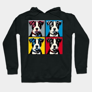 Pop Retro American Staffordshire Terrier Art - Cute Puppy Hoodie